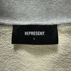 Represent Owners Club Sweatshirt Mens Large L Grey Long Sleeve Polo Sweater 1