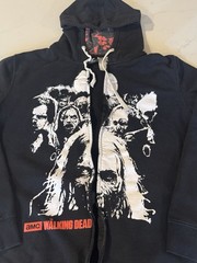 The Walking Dead AMC Zip Up Hoodie Size Med. 2014 Daryl Black READ DESCRIPTION