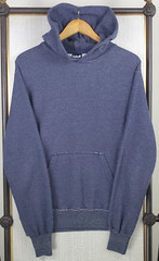 SCHOTT NYC Size Medium Mens Made in USA Hoodie Pullover Cotton Poly Blend Blue