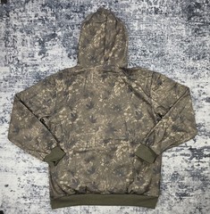 Men’s Camouflage Pullover Hoodie Green Brown Hunting Camo Fleece Size XL