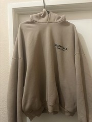 Men’s Essential Hoodie Pullover Tan Size XL