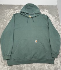 Carhartt Hoodie Mens 3XLT 3XL Tall Teal Pullover Sweatshirt Original Fit Work