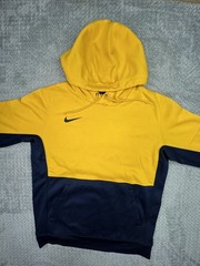 Nike Therma Pullover Color Block Hoodie Navy Blue Yellow Men’s Medium