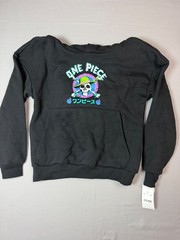 One Piece Men’s Neon Skull Graphic Hoodie Black Size S