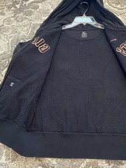 Nike San Francisco Giants Black Zip Up Hoodie Size Large Mens Active Walking