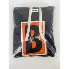 District Re-Fleece Hoodie Medium Charcoal Gray Graphic B Sweatshirt Excellent