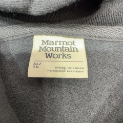 Marmot Hoodie Mens XL Black Full Zip Fleece Pocket Logo Marmot Mountain Works