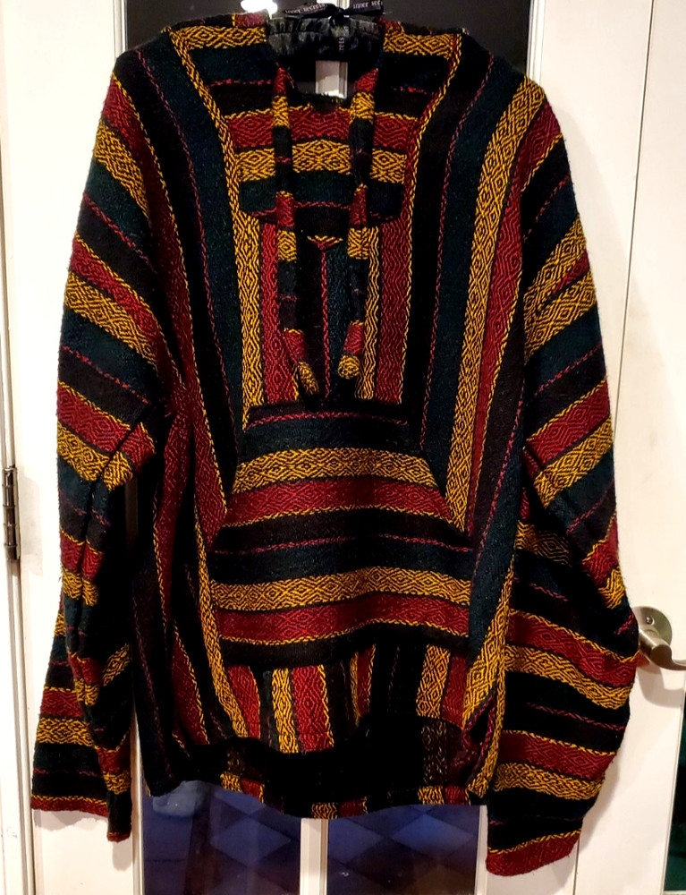 Molina Rasta Baja Hoodie Striped Drug Rug Surfer Skater Colors One Size Fit Most