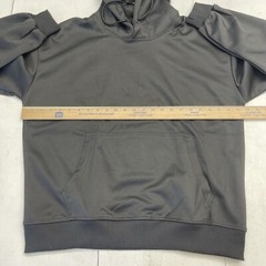 Unisex Adults Basic Black Long Sleeve Pullover Hoodie Size Small