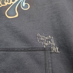 VTG The Great China Wall Hoodie Full Zip Men XXL Skull Graffiti Style Los Angele