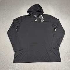 Adidas D4T Hoodie Shirt Men 2XL XXL Black White Aeroready Lightweight IM9854