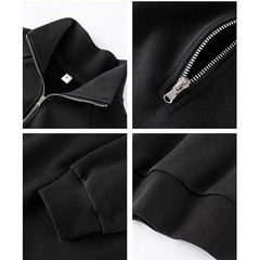 Polyester Spandex Men’s Sweatshirt Half Zip Long Sleeve Casual Pullover Style