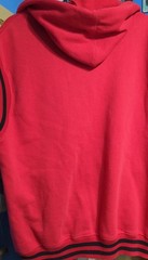 Southpole Hoodie Mens XXL Red Black Accent Sleeveless Full Zip Front Fleece Gym