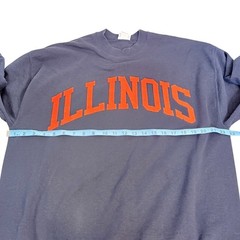 Vintage 90s Illinois Felt Letter Fighting Illini Sweatshirt Taylor XL