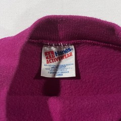 Vintage 80s 90s Benetton Raglan Crewneck Sweatshirt Sz XL Purple