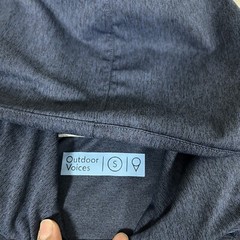 Outdoor Voices Sweatshirt Mens Small Blue Hooded Pullover Gym Hiking