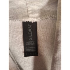 Gildan Softstyle Midweight Hoodie Mens L Light Gray Heather Pullover Sweatshirt
