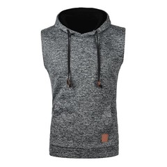 Mens Sleeveless Hoodies Fashion Casual Hooded Sweatshirt Men Bodybuilding.