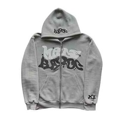 2025 Hoodie Puff Print Hoodie Graphic Zip Up Hoodies Hip Hop Streetwear