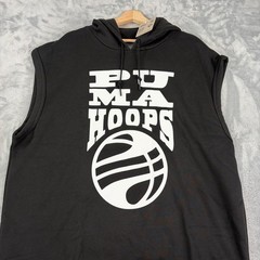 Puma Hoops Posterize 2.0 Sleeveless Hoodie Mens 2XL Black Basketball Gym NEW