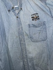 ALASKA All Season Denim Blue Jean Cotton Denim Button-up Men Size Large (WTF99)