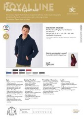 B&C Collection King Zipped Hoodie WU03K – Men’s Modern Style Sweatshirt