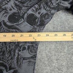 Vintage Faded Glory Skull Hoodie Men’s Size Medium AOP Sherpa Lined Cyber Y2K