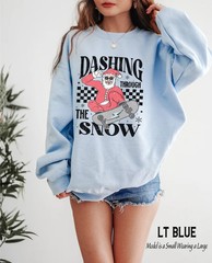 Dashing Santa Christmas Sweatshirt Holiday Festive Winter Gift Apparel