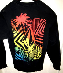 Vtg VOLCOM Sweatshirt MEN’S SMALL S Colorful 2 SIDED Neon SURF Skater Y2K Grunge