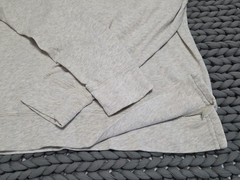 Todd Snyder Light Heather Gray Pullover Henley Hoodie Lightweight Sweatshirt LG