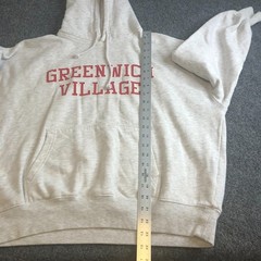 Greenwich Village NYC Sweatshirt Hoodie Unisex One Size Medium-Large Gray