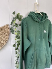 Adidas Men’s Fleece Hoodie Feelcozy Essentials Collegiate Green Sweatshirt M