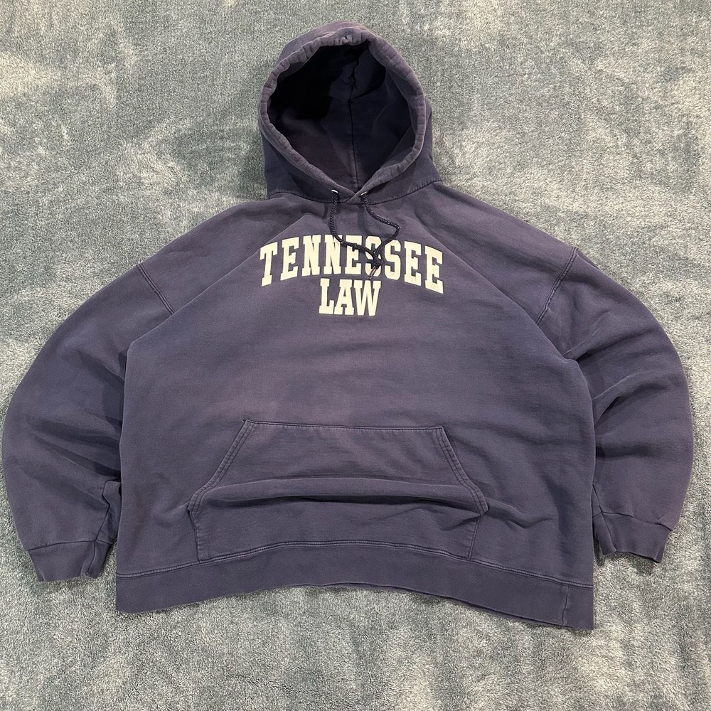 Vintage Y2K Tennessee Law Hanes Navy Blue Graphic Hoodie Size XXL