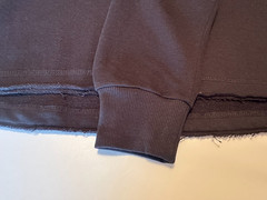 Alternative Apparel Black Crewneck Sweatshirt with Raw Hem | M, L, XL