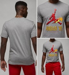 Nike Jordan ’92 Graphic T-Shirt DV1431-091 – Men’s Large – Gray – New with Tags