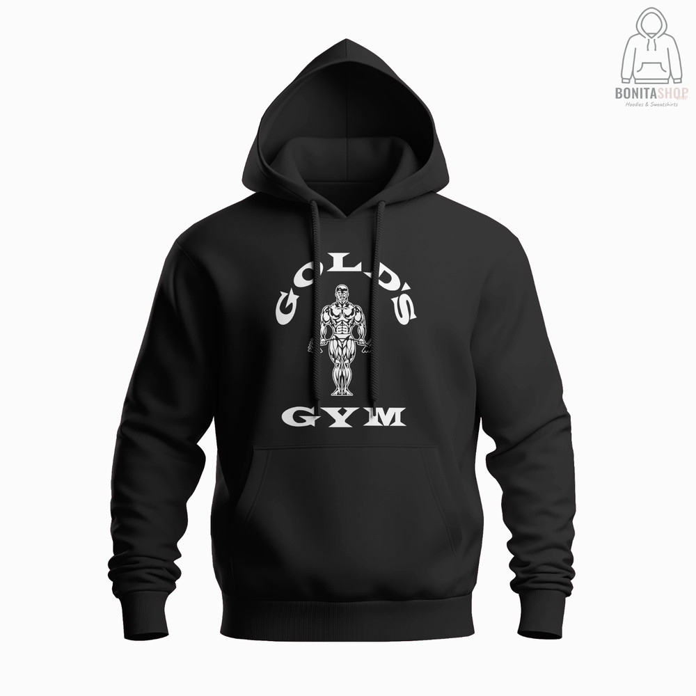 Gold’s Gym Logo HOODIE Funny Made In USA S-3XL