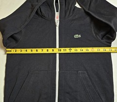 Lacoste LIVE Hoodie Black XXS Full Zip Cotton Sweatshirt Pockets Logo