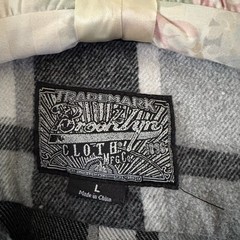 Brooklyn Cloth Plaid Flannel Black And White Men’s Large Spring Jacket Skater
