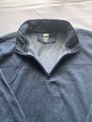Mountainaire Mens Blue 1/4 zip long sleeve Fleace Pullover Size 2XL