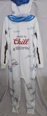NWOT Coors Light Body Suit Beerman Snowman Holiday Hooded Jumpsuit, Size-Med