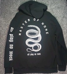 H&M Divided Master of None Snake Graphic Hoodie Men Large Black Streetwear Y2K