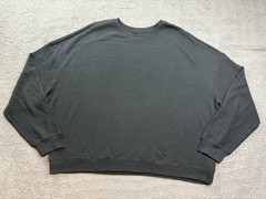 Original Use Sweatshirt Mens XXL Black Waffle Knit Boxy Drop Shoulder NWT
