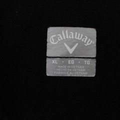 Callaway Sweatshirt Mens XL Black 1/4 Zip 100% Polyester Long Sleeve Pullover