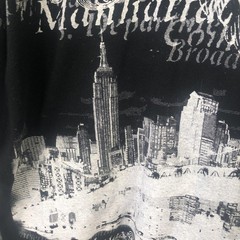 New York New York Hoodie Teens XL Black Full Zip Statue Liberty Graphic USA Y2K