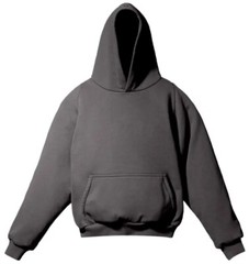 Yeezy GAP Balenciaga mensz L Shrunken Logo Hoodie “Dark Grey” SS22 *RP$200*