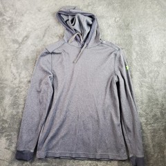Under Armour Hoodie Mens M Gray Thermal Waffle Pullover All Season Gear Loose