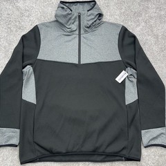 MAGELLAN Outdoors Men’s Large 1/2 Zip Pullover Hoodie Classic Fit Black Gray NEW
