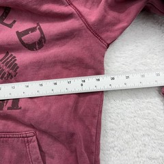 World Gym Hoodie Mens Small Maroon Pullover Graphic Logo Workout Fitness