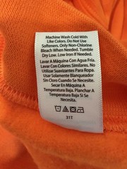Athletic Works Men’s Orange Crewneck Fleece Sweatshirt Size Medium (38-40)