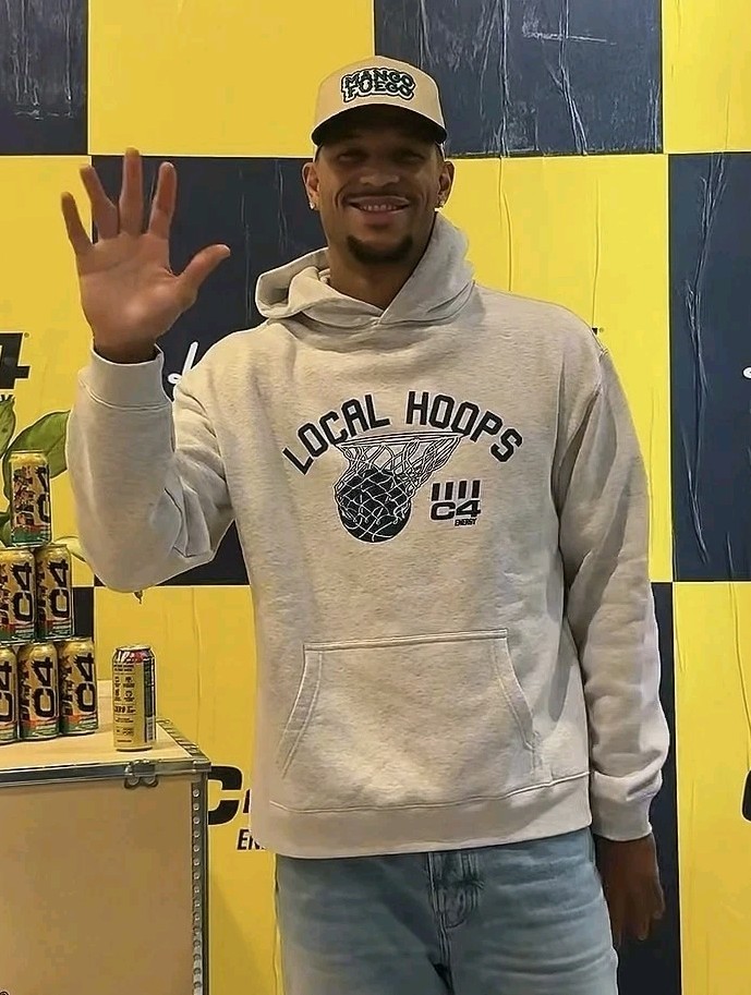 Josh Hart Local Hoops C4 Energy Basketball Club Pullover Hoodie Gray Large Nyc
